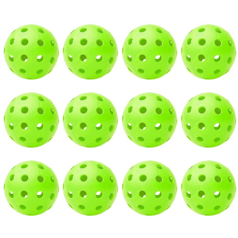12-Pack 40-Hole Outdoor Pickleball Balls USAPA Approved Durable Pickleball Set