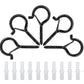 20PCS Q Hanger Hooks with Safety Buckle Windproof Screw Hooks for Hanging Outdoor Lights Plants