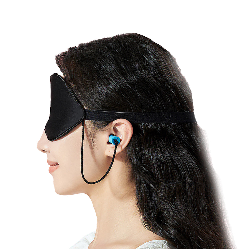 Soft Curved Sleep Eye Masks with Adjustable Strap Soft Foam Ear Plugs