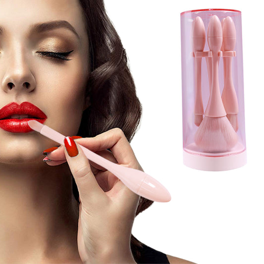 5-piece Mini Makeup Brush Set with Storage Bucket