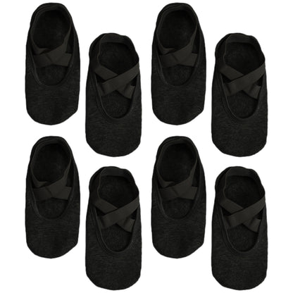 4 Pairs Cotton Non-Slip Pilates Yoga Socks For Women