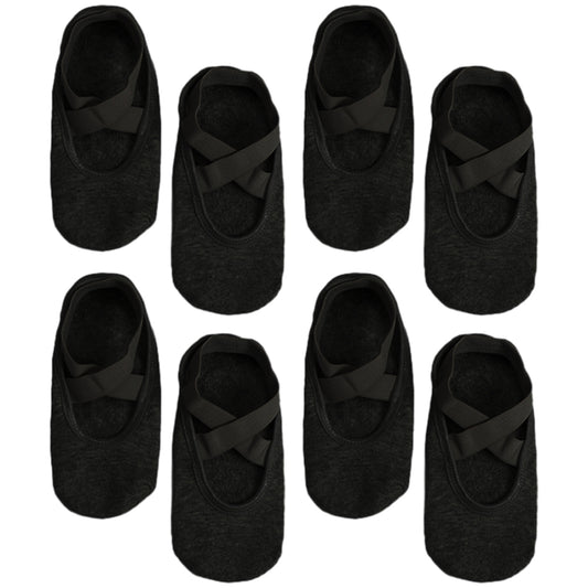 4 Pairs Cotton Non-Slip Pilates Yoga Socks For Women