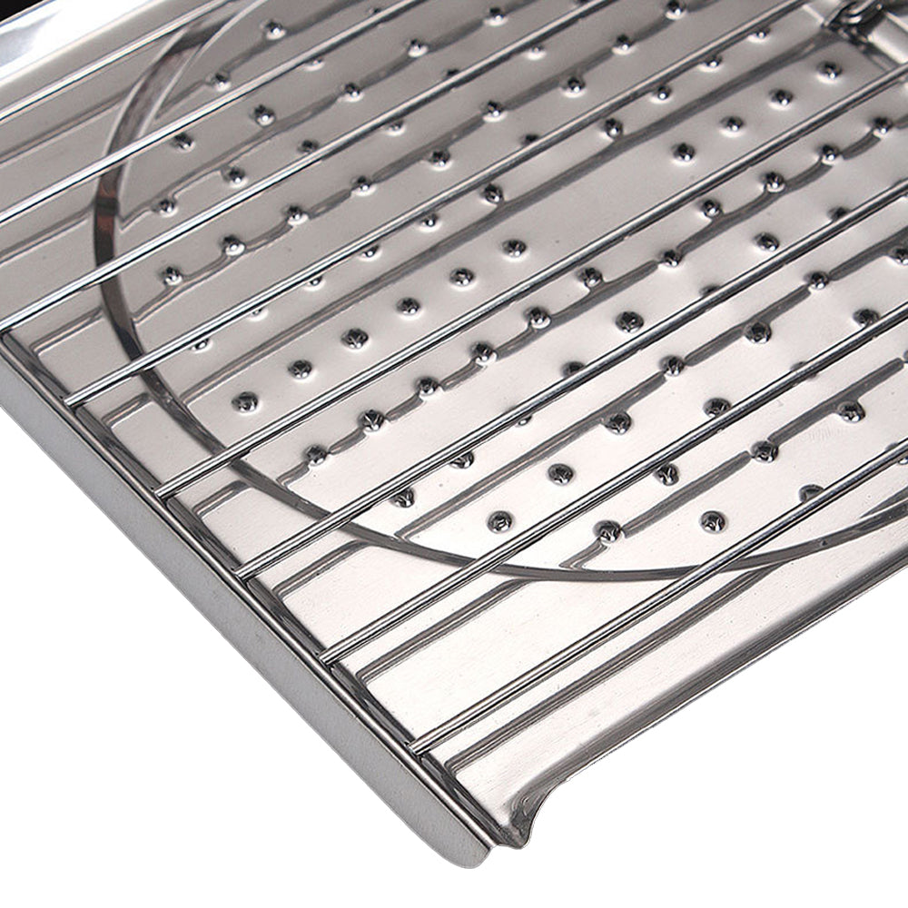 2Pcs 21x20 cm Folding Stainless Steel Grilling Basket Bread Toaster with Removable Handle
