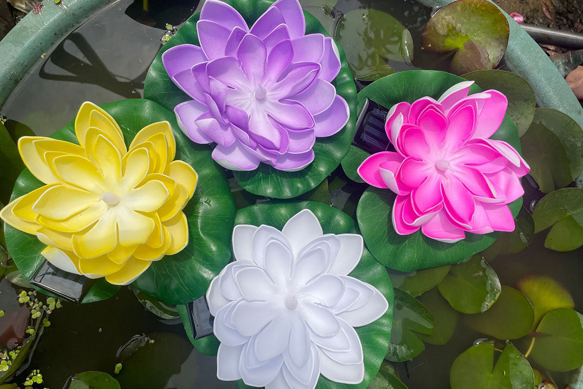 Solar Floating Lotus Light Solar Powered Floating Flower Light