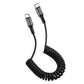 USB C To C Cable Car Coiled Type C Charging Cable For iPhone Samsung