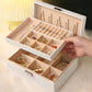 Jewellery Organiser Case Box Holder Storage Earring Ring Display with Lock and Key