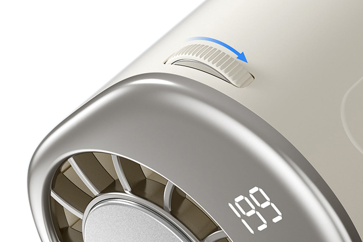 360 Rotatable 199-Speed Ice Cooling Clip Fan with Neck Lanyard TEC Semiconductor Cooling Fan Turbo Boost Wind