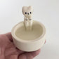 Kitten Candle Holder Cartoon Kitty Warming Its Paws Cute Scented Light Holder