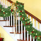 270cm Christmas Garland with Warm White LED Lights for Home Outdoor Fireplace Mantle Porch