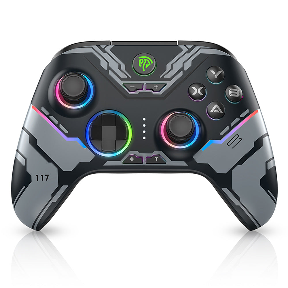 EasySMX X15 PC Controller Wireless Bluetooth Controller with Hall Joysticks Triggers RGB Lighting for Switch Windows PC Android