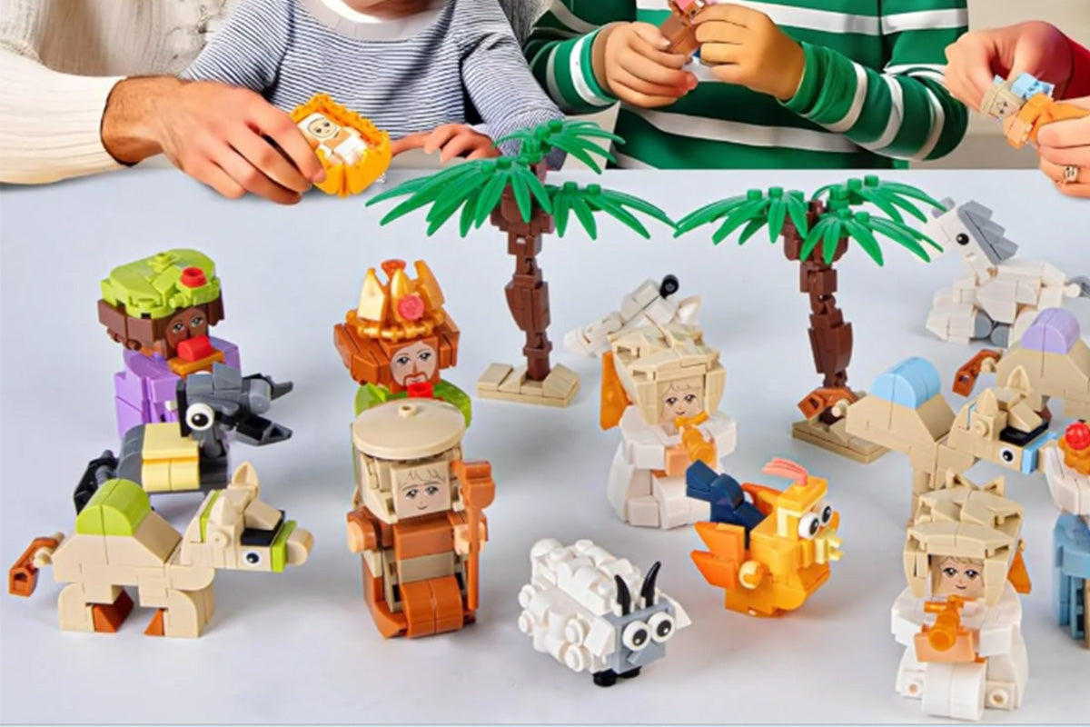 2025 Christmas Advent Calendar 24 Days Building Block Set Nativity Toy Gift