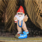 Surfing Gnome Statue Decor for Garden