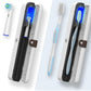 2Pcs Portable UV Toothbrush Steriliser Single Brush Storage Box