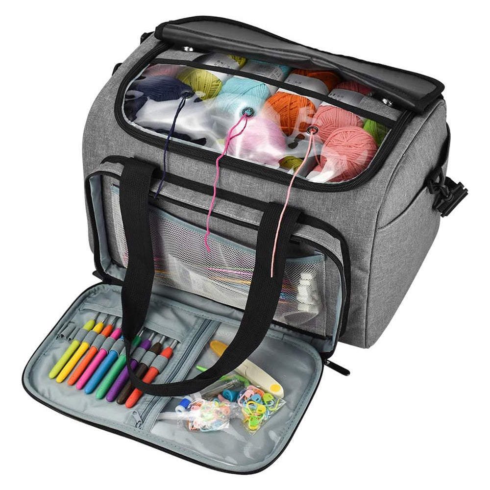 Knitting Storage Bag Wool Tote Crichet Hook Needles Accessories Organizer