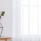 2Pcs 210x134cm Rod Pocket Sheer Curtain Voile Curtain Window Drape Privacy Draperies for Living Room