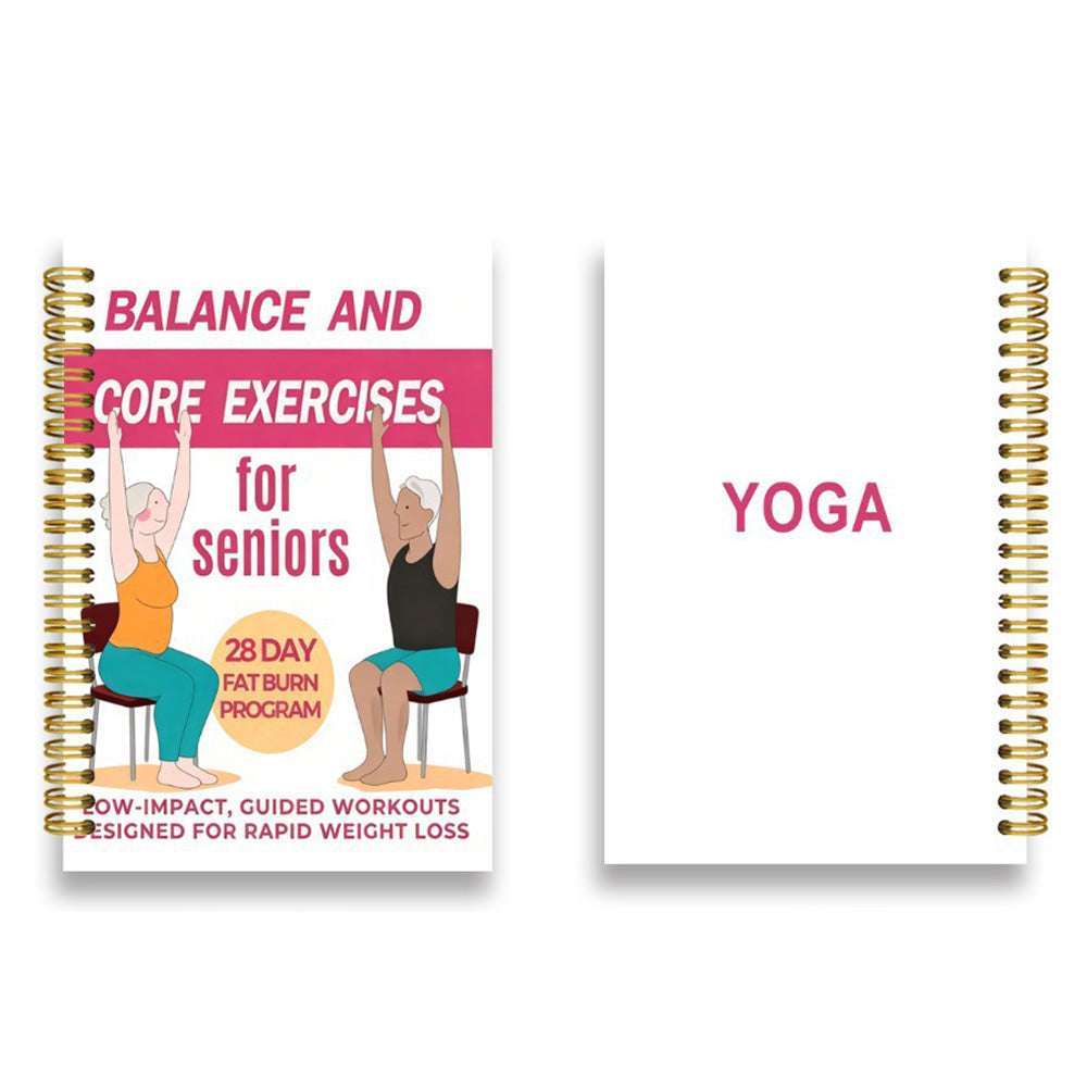 30 Day Chair Yoga Spiral Notebook Illustrated Sitting Guide