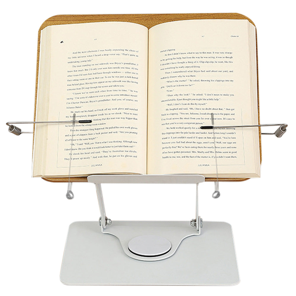 Adjustable Book Holder Stand with 360 Degree Rotating Bases for Reading