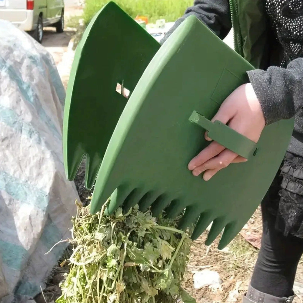 Pair of Leaf Grass Scoops Hand Pickup Garden Rakes