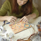 Compact Beading Mat Wood Bead Board for DIY Craft Jewelry Making Beading Tray