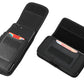 Universal Black Oxford Cloth Phone Waist Pouch with Belt Clip and Card Holder Compatible with Most Smartphones