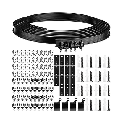 5m Heavy Duty Curtain Rail Track Set Flexible Rail Window Curtain Track