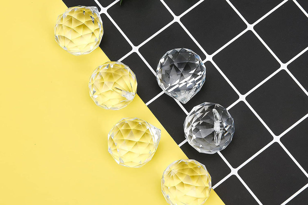 10Pcs Clear Crystal Pendants Crystal Glass Chandelier Prism for Curtain Lamp Garden