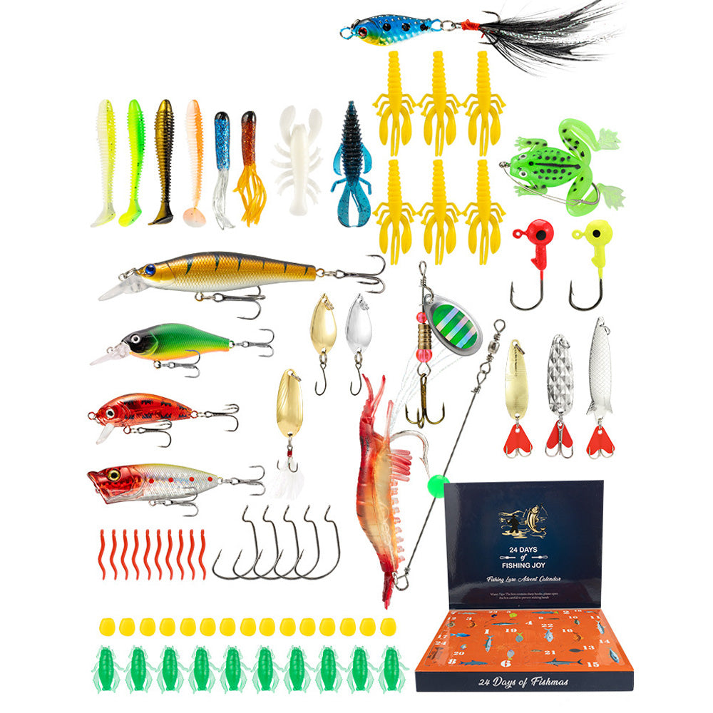2025 Advent Calendar Fishing Christmas Countdown 24 Days Fishing Lures for Fishing