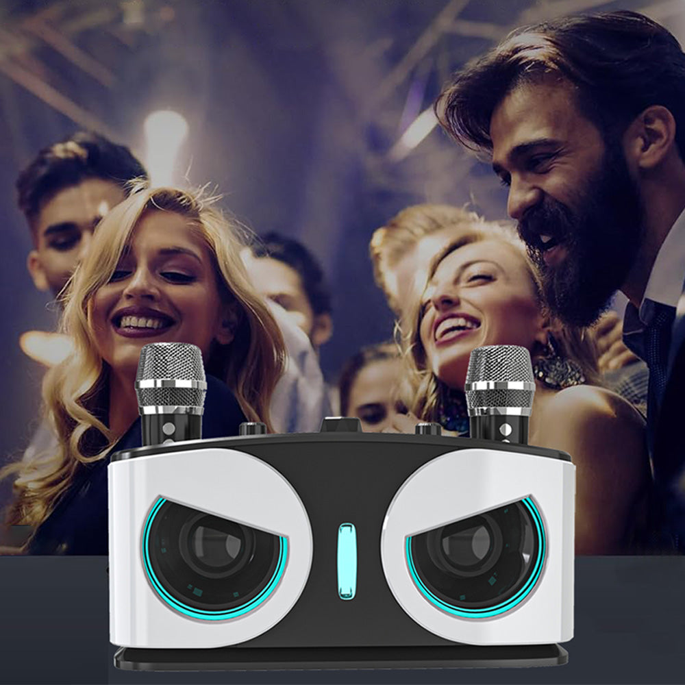 Bluetooth 5.3 Karaoke Machine With 2 Wireless Microphones Bluetooth Karaoke Speaker
