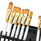 15Pcs Artist Watercolour Oil Paint Brushes Set with Sponge and Scraper