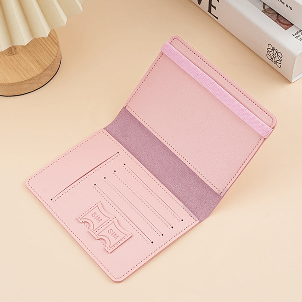 RFID Blocking Passport Holder Travel Wallet PU Leather