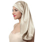 Extra Long 100%Silk Bonnet Sleep Cap Long Satin Night Cap