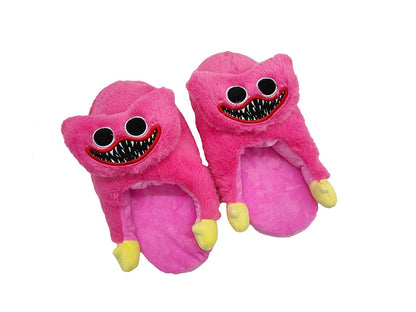 Pair of Huggy Wuggy Inspired Plush Slippers