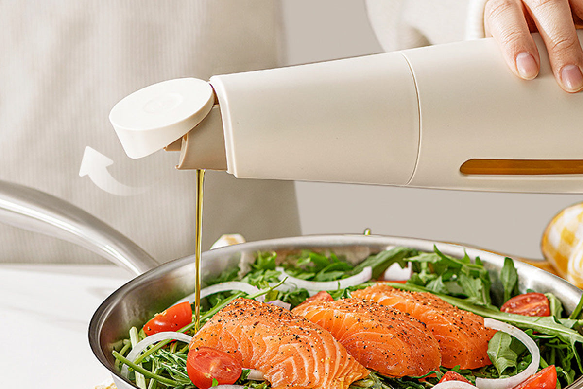 Press Automatic Opening and Closing Oil Bottle 470ml Kitchen Sauce Bottle