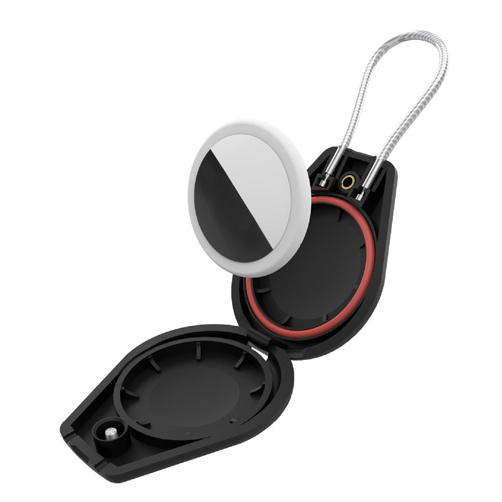Lock Tracker Case with Steel Cable Hard Shell Protector for AirTag Keychain Luggage