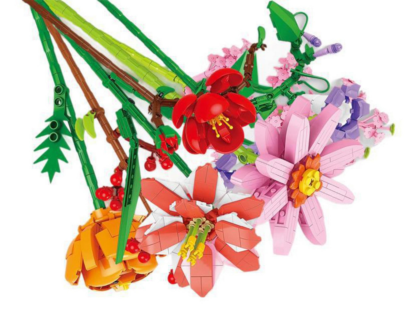 Flower Bouquet Building Blocks Advent Calendar Christmas Gift Box