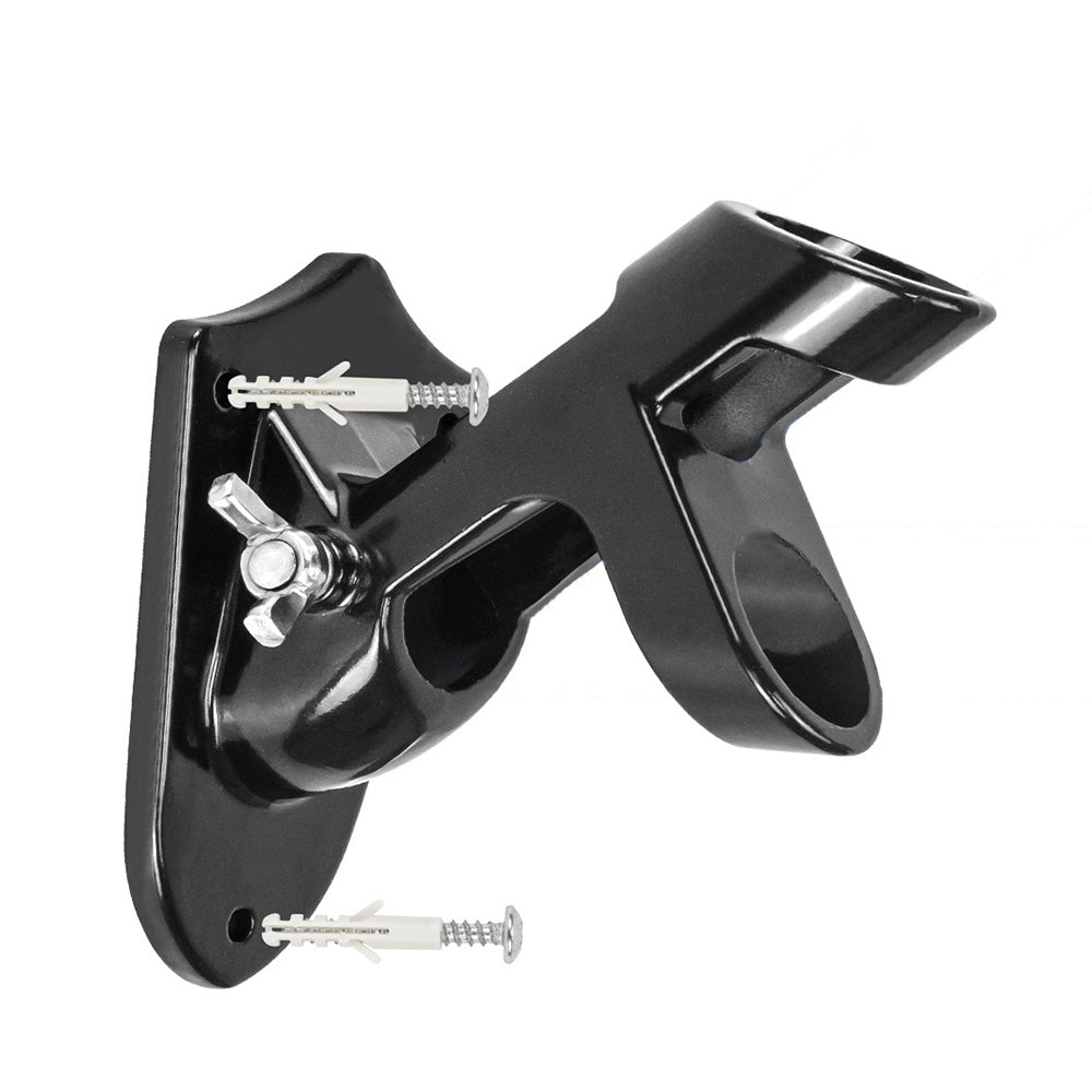 Dual Hole 45 and 90 Degree Adjustable Aluminum Flag Pole Wall Mount Holder