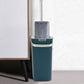 Flat Floor Mop and Bucket Set with 4 Washable Microfiber Pads