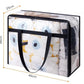 3 Pack Thick Clear Storage Bags with Zipper for Clothes Bedding
