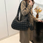 Puffer Tote Bag Quilted Puffy Crossbody Carryall Handbag