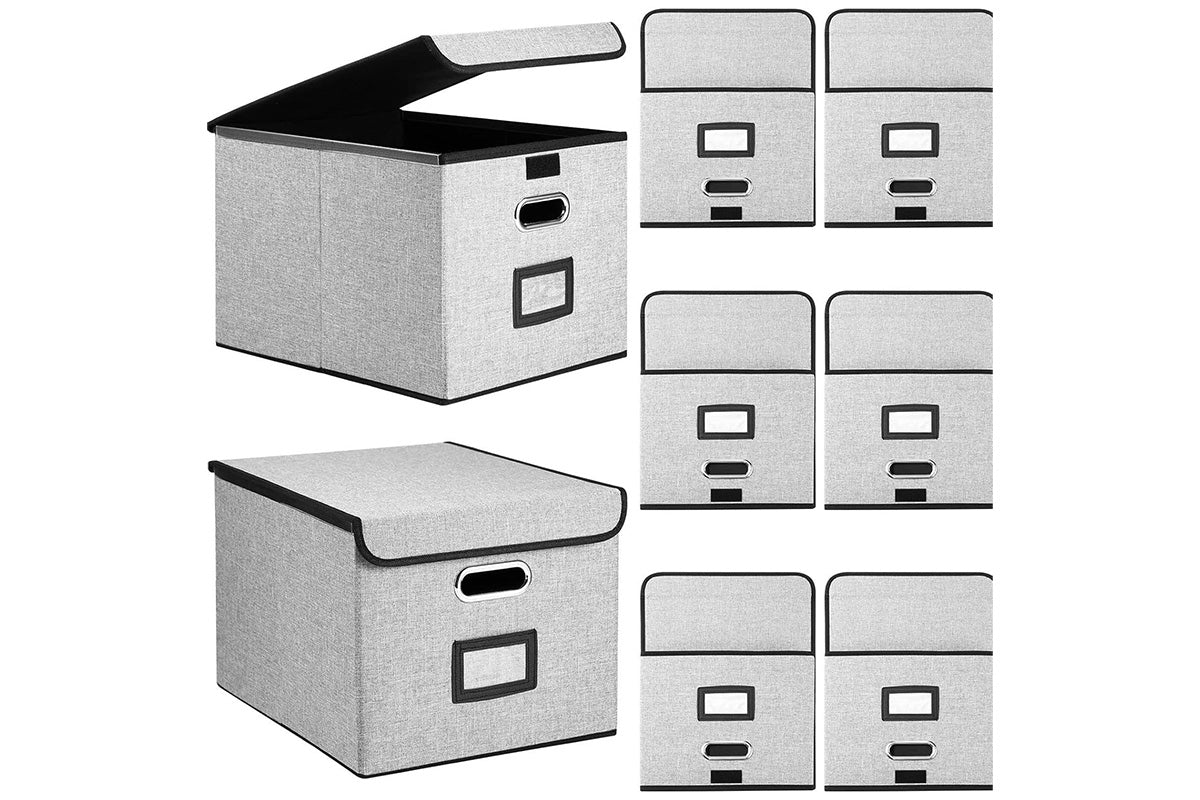 File Organizer Box With Lid Collapsible File Folder Organizer For Office Document