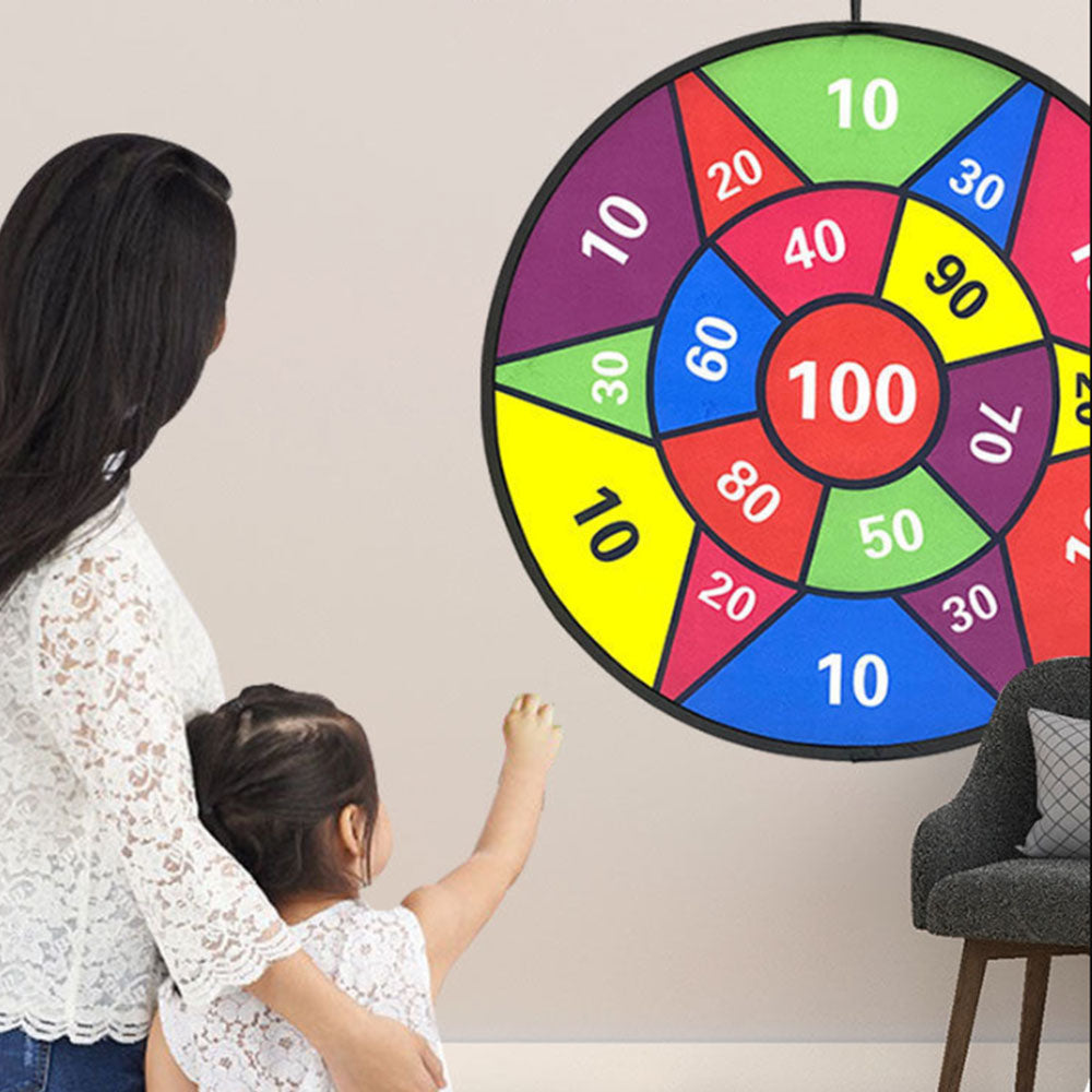 72CM Large Dart Board For Kids With 12 Sticky Balls Double-Sided Dart Board Game