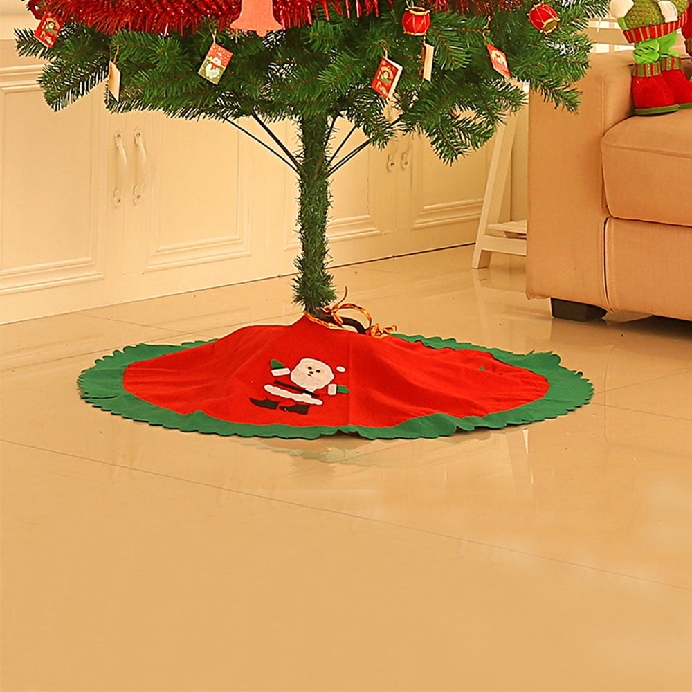 Christmas Tree Skirt Base Floor Mat Cover Xmas Party Home Decoration 90cm