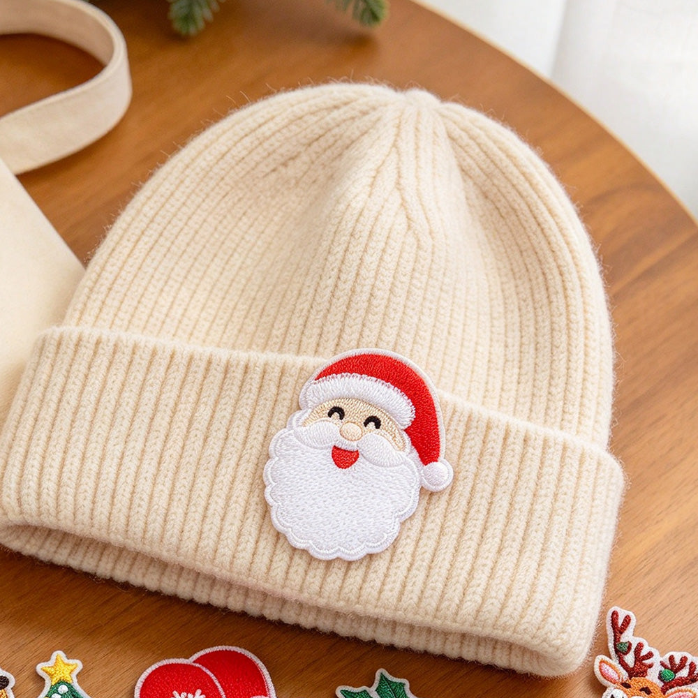 Christmas Embroidered Iron-On Letter and Pattern Patch Set for Clothes