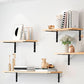 4 Pack 5mm Thick Black L Shelf Bracket Floating Shelf Supports with Screws