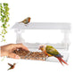 2Pcs Outdoor Window Mounted Clear Bird Feeder with Suction Cups