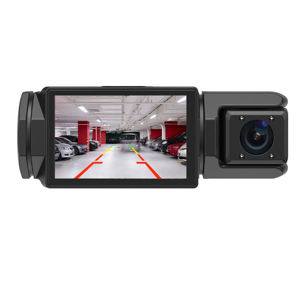 3 Channel Dash Cam Front and Rear Car Dash Camera With Motion Detection