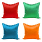 4Pcs Satin Pillowcase Satin Cooling Pillow Covers-Red Green Blue Orange