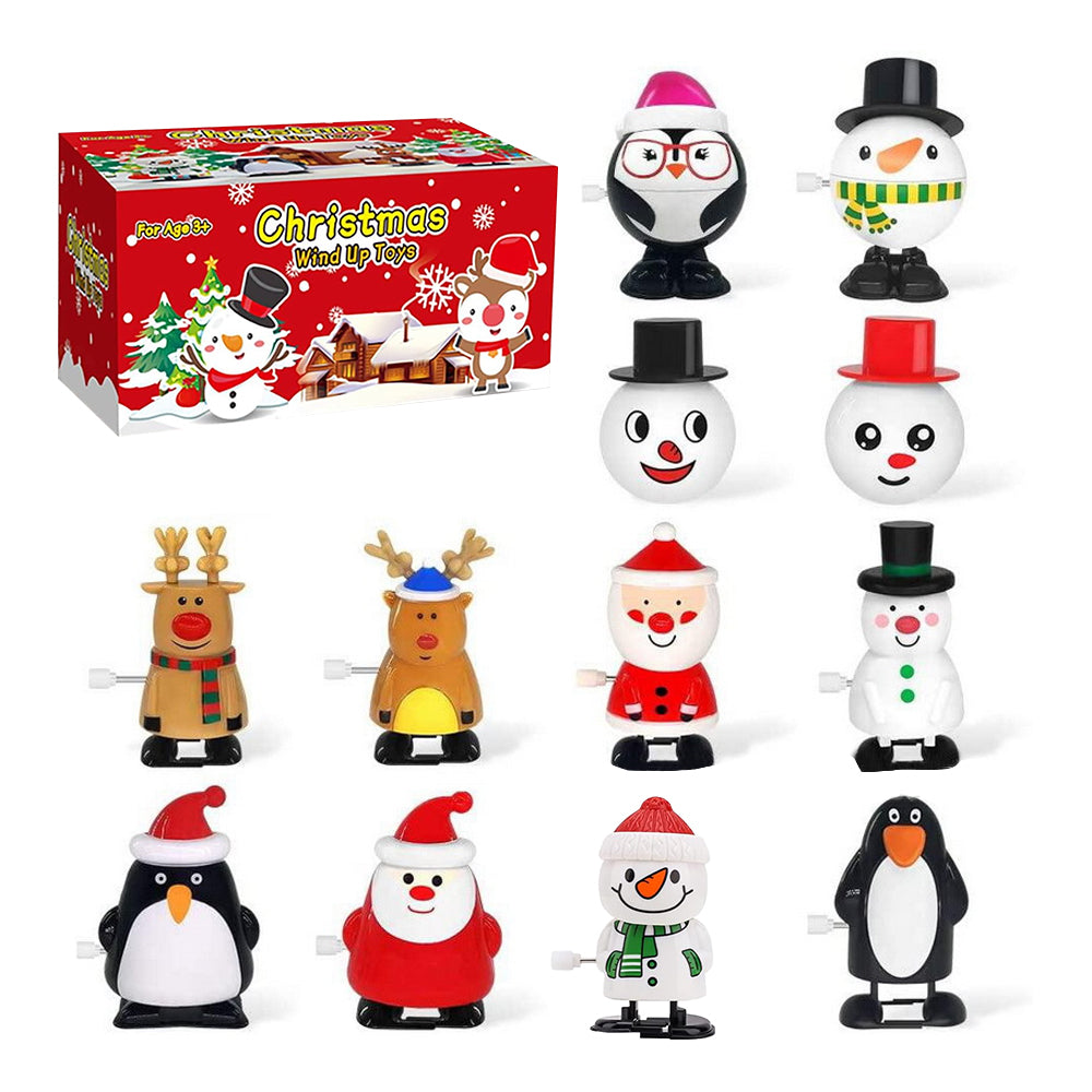 12Pcs Wind Up Decoration Set for Christmas Decoration
