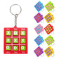 10-Pack Portable Tic Tac Toe Game Colorful Keychain Set