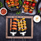 2Pcs 3-Way Stainless Steel Grilling Sticks for BBQ Kebab